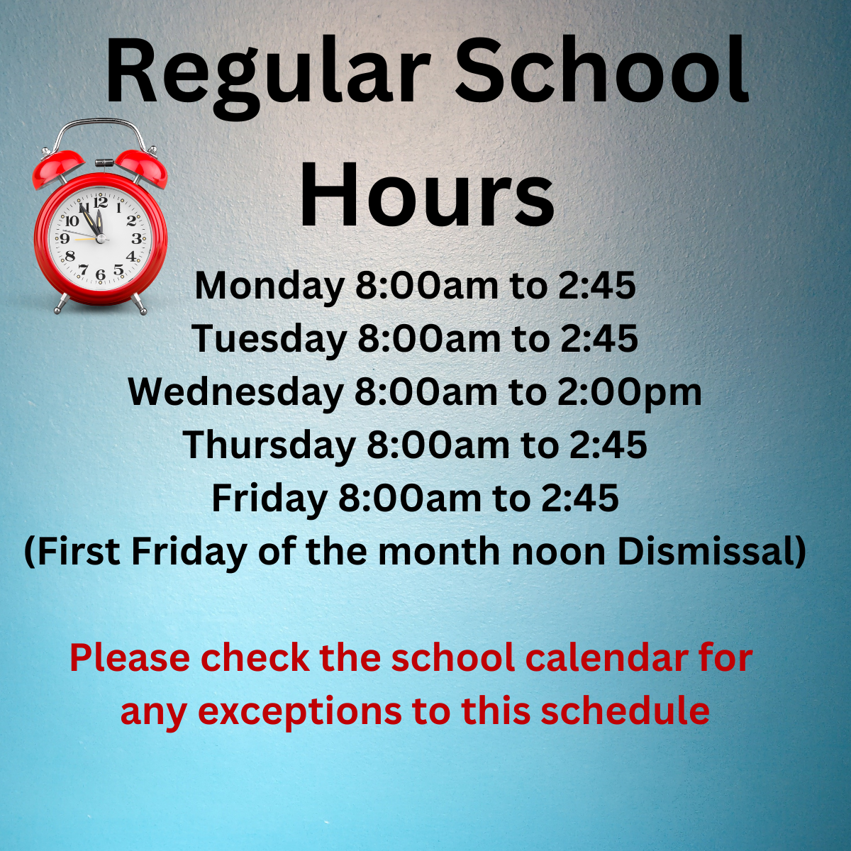 Regular School Hours (1)