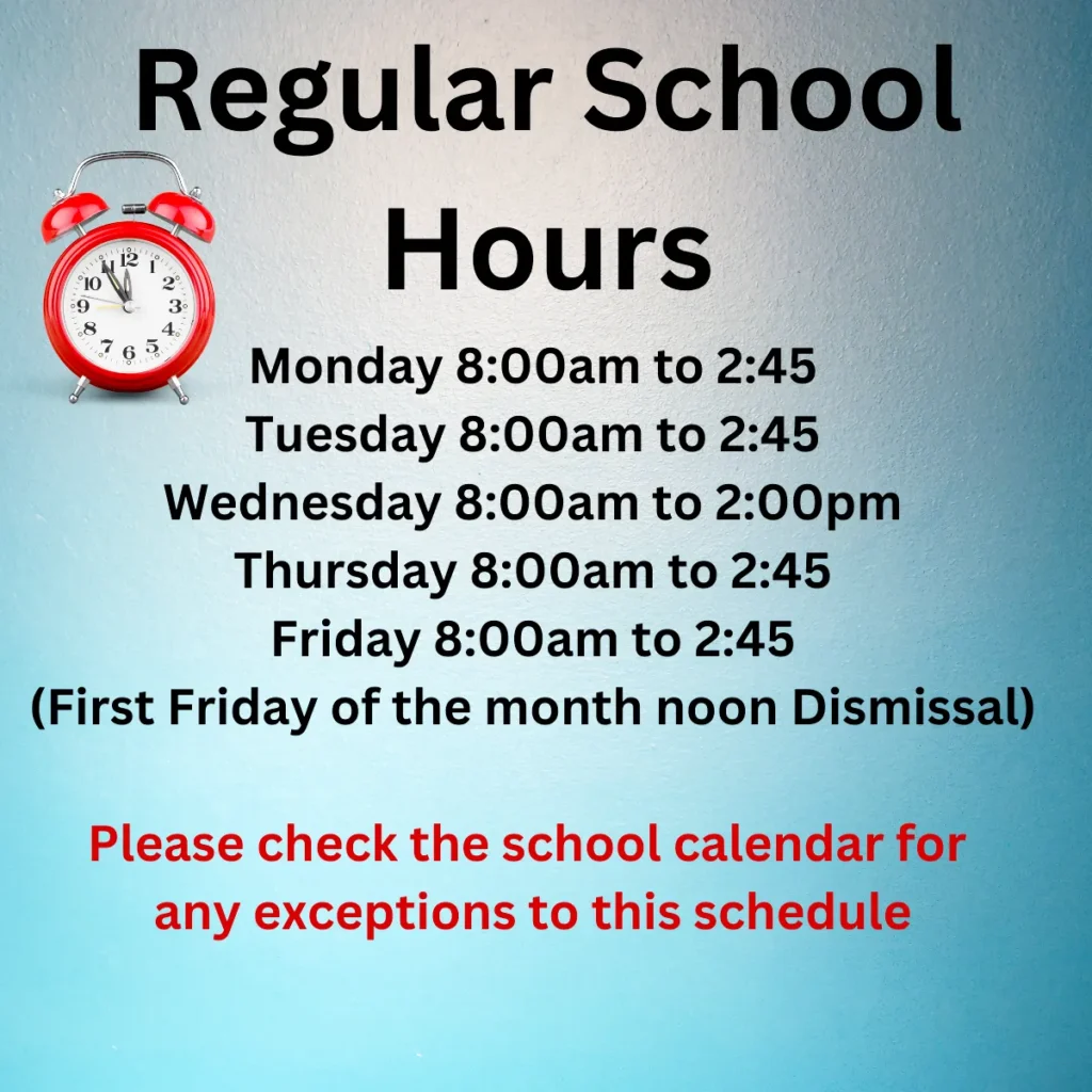 Columban Regular School Hours