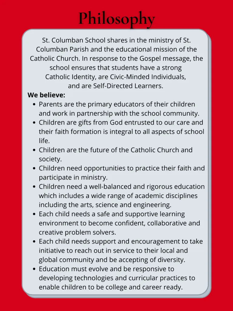 columban school philosophy